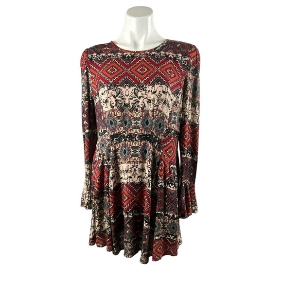 Anama Above The Knee Mini Boho Multi Media Dress - Picture 1 of 13
